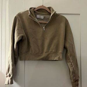 Aritizia TNA Cropped Zipped Sweatshirt